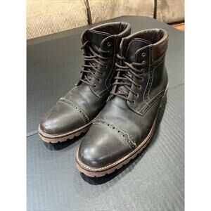 Warfield Grand Boots‎ Mens 10.5 Brown Presidio Leather Round Cap Toe NEED REPAIR
